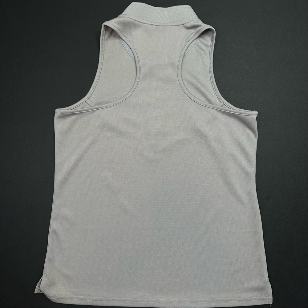 Ladie’s Racerback Mandarin Collar Gray Golf Shirt S 100% Polyester - Picture 3 of 6